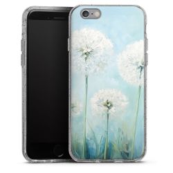 Silikon Glitter Case transparent-silber