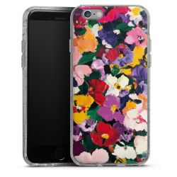 Silikon Glitter Case transparent-silber