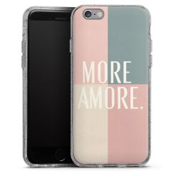 Silikon Glitter Case transparent-silber