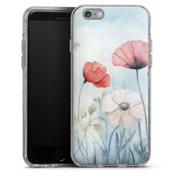 Silikon Glitter Case transparent-silber