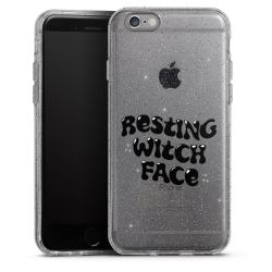 Silikon Glitter Case transparent-silber