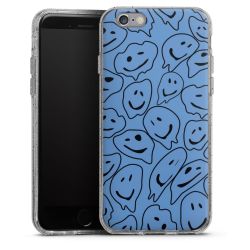 Silikon Glitter Case transparent-silber