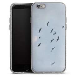 Silikon Glitter Case transparent-silber