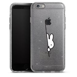 Silikon Glitter Case transparent-silber