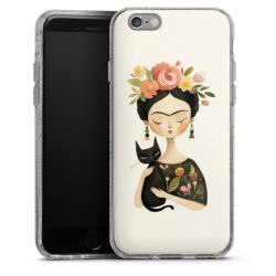 Silikon Glitter Case transparent-silber