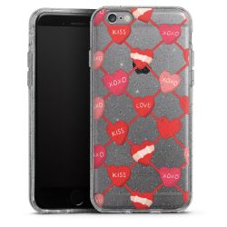 Silikon Glitter Case transparent-silber