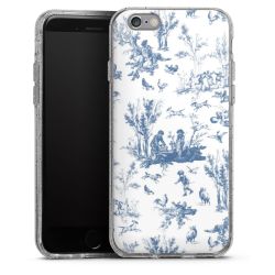 Silikon Glitter Case transparent-silber