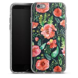 Silikon Glitter Case transparent-silber