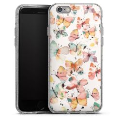 Silikon Glitter Case transparent-silber