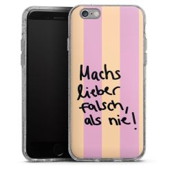 Silikon Glitter Case transparent-silber