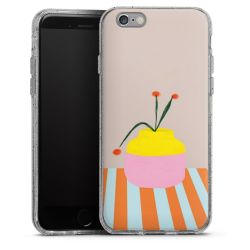 Silikon Glitter Case transparent-silber