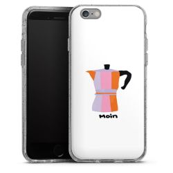 Silikon Glitter Case transparent-silber