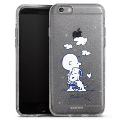 Silikon Glitter Case transparent-silber