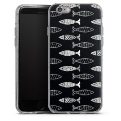 Silikon Glitter Case transparent-silber