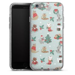 Silikon Glitter Case transparent-silber