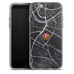 Silikon Glitter Case transparent-silber