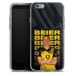 Silikon Glitter Case transparent-silber