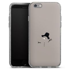 Silikon Glitter Case transparent-silber