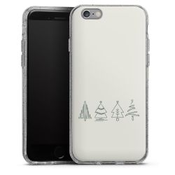 Silikon Glitter Case transparent-silber