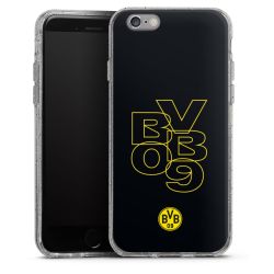 Silikon Glitter Case transparent-silber