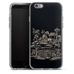 Silikon Glitter Case transparent-silber