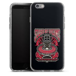 Silikon Glitter Case transparent-silber