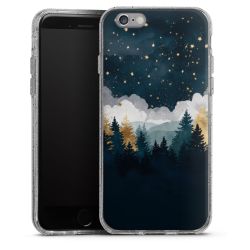 Silikon Glitter Case transparent-silber