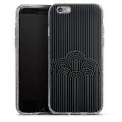 Silikon Glitter Case transparent-silber