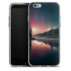 Silikon Glitter Case transparent-silber