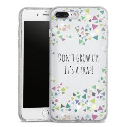 Silicone Glitter Case silver glitter