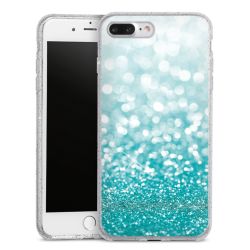 Silicone Glitter Case silver glitter