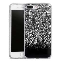 Silicone Glitter Case silver glitter