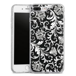 Silicone Glitter Case silver glitter