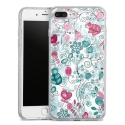 Silicone Glitter Case silver glitter