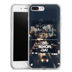 Silikon Glitter Case transparent-silber