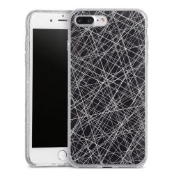 Silicone Glitter Case silver glitter