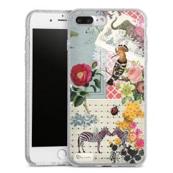 Silikon Glitter Case transparent-silber