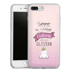 Silikon Glitter Case transparent-silber