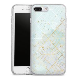 Silicone Glitter Case silver glitter