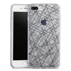 Silicone Glitter Case silver glitter