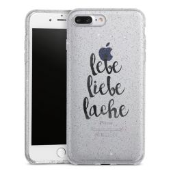 Silikon Glitter Case transparent-silber