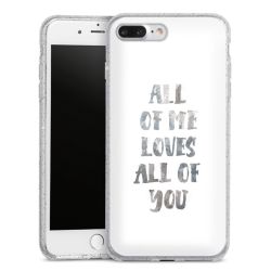 Silicone Glitter Case silver glitter