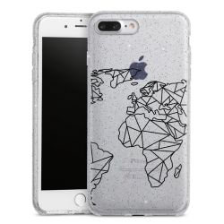 Silicone Glitter Case silver glitter