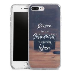 Silikon Glitter Case transparent-silber