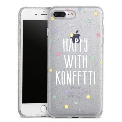 Silikon Glitter Case transparent-silber