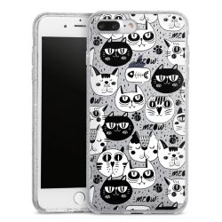 Silicone Glitter Case silver glitter