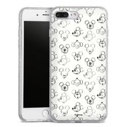 Silicone Glitter Case silver glitter