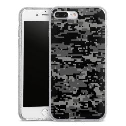 Silicone Glitter Case silver glitter