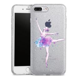 Silicone Glitter Case silver glitter