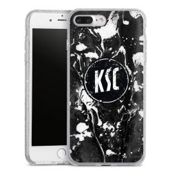 Silikon Glitter Case transparent-silber